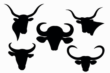 blackhead bull ox buffalo cow logo Vector design inspiration