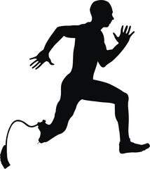 athlete disabled amputee running