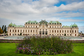 Fototapeta na wymiar The Belvedere is a historic building complex in Vienna, Austria