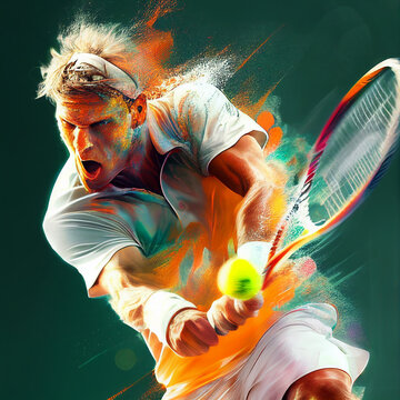 Tennis. Colorful abstract tennis background. Sports poster illustration