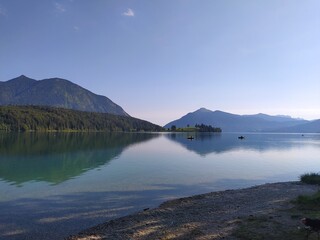 Naklejka premium lake in the mountains