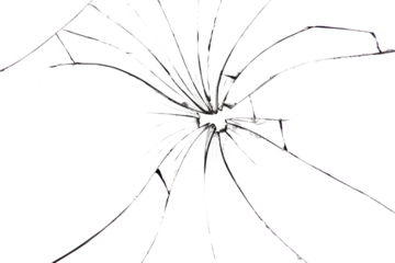 Broken glass on white background , texture backdrop object design