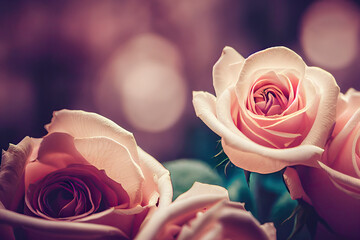 Roses Illustration, Generative AI