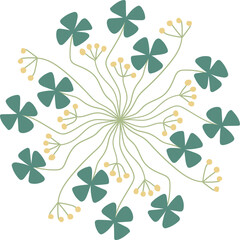 Abstract flower top view illustration.