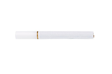 Cigarette isolated on white background. close-up, macro photography