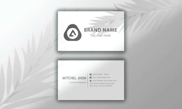 Stylish Business Card | Corporate Business Card | Clean Creative Art Business Card | Design Double-sided layout