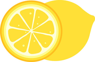 lemon illustration vector design with white background