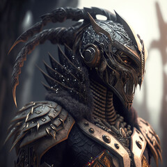 Fantasy Sci-fi Character,Fantasy Character,future armor .Generative Ai