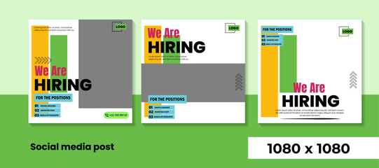 We are hiring job vacancy for social media post