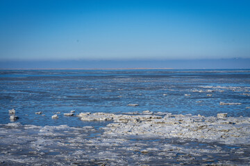 Eisschollen auf der Nordsee