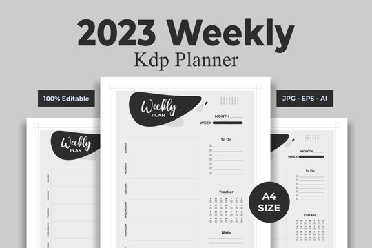2023 Weekly Planner KDP Interior