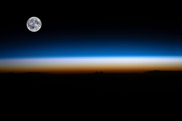 full moon over the earth