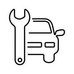 auto repair icon on white background, vector illustration.