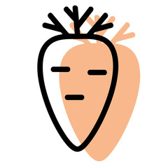 vegetables and fruits color icon collection