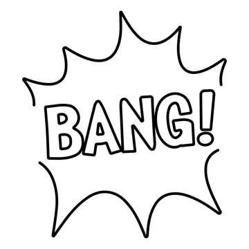 bang icon on white background, vector illustration.