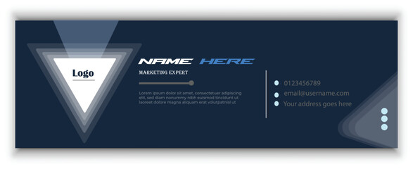 Corporate business email signature or personal design template