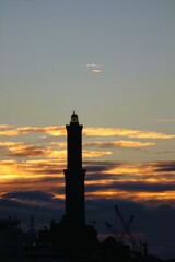lighthouse at sunset