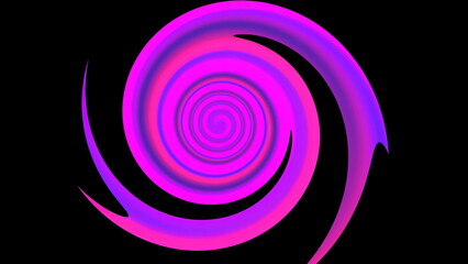 Purple spin tunnel at dark background