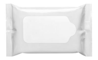 Blank wet wipes flow pack cut out