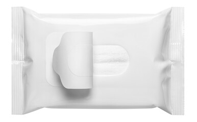 Blank wet wipes flow pack cut out