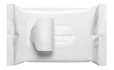 Blank wet wipes flow pack cut out
