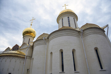 Architecture of Trinity Sergius Lavra, Sergiev Posad, Moscow region, Russia. Popular landmark.