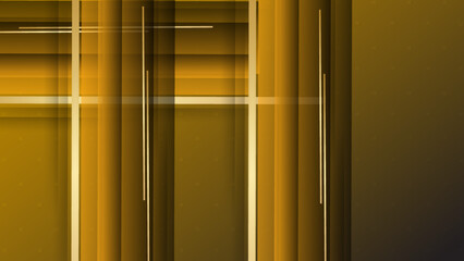 Abstract 3D brown bronze gold stripe background. Brown gradient abstract line geometric background. Vector illustration.
