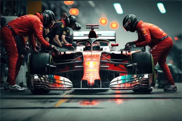 Poster Formula 1 track, wheel swap, circuit racing sophistication © robroy