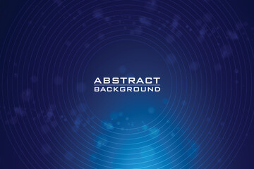 Abstract futuristic - Molecules technology with polygonal shapes on dark blue background. Illustration Vector design digital technology concept. 