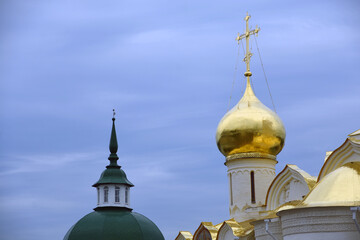 Architecture of Trinity Sergius Lavra, Sergiev Posad, Moscow region, Russia. Popular landmark.