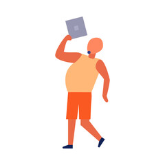 Childish Man Protest Composition