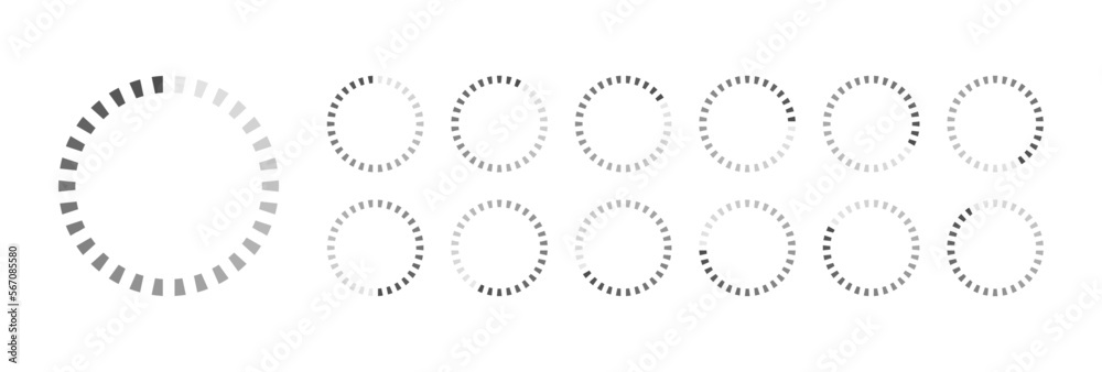 Fototapete circular loading buffering icons vector video ready for animation gif all keyframes frames bufring c
