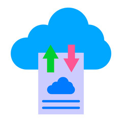 Cloud Uploading Flat Icon