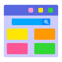 Obraz premium Web Browser Flat Icon