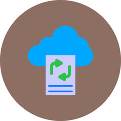 Backup File Multicolor Circle Flat Icon