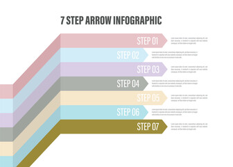 arrow wall infographic Minimal design Vector. simple concept with shapes and colors.