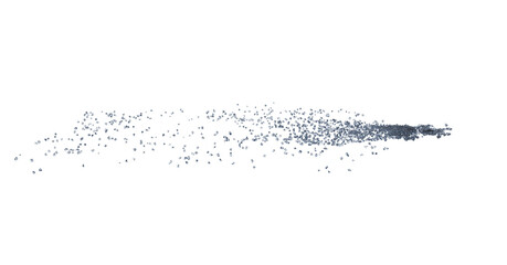 Shattered glass debris isolated transparent background 3d rendering
