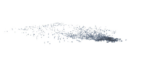Obraz premium Shattered glass debris isolated transparent background 3d rendering 