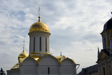 Architecture of Trinity Sergius Lavra, Sergiev Posad, Moscow region, Russia. Popular landmark.