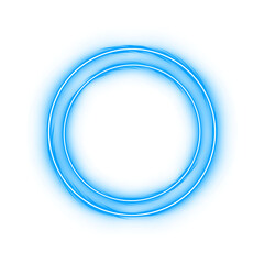 Blue Light Neon Circle