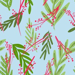 seamless background with leaves