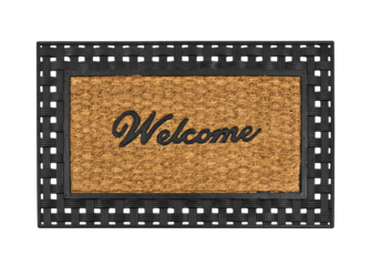 Welcome mat isolated with cut out background.