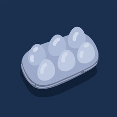 Cartoon vector illustration of Eggs box