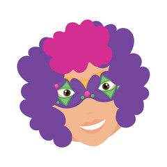 Isolated flat clown avatar character Vector illustration