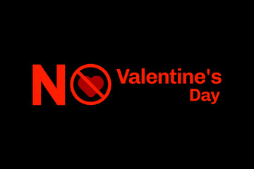 Fototapeta premium No Valentine's Day Banner vectors