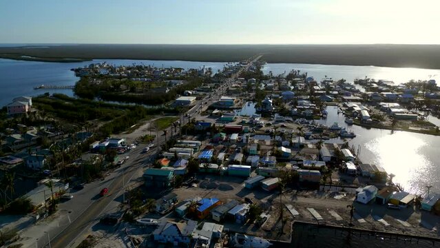 Drone footage Matlacha Florida circa January 2023