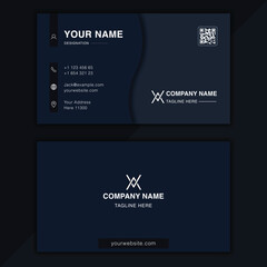 Fototapeta premium Curve modern business card design, professional card template