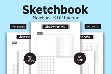 Sketchbook KDP Interior Low and No Content Book