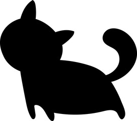 Silhouette of a black cat.