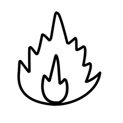 Icon Fire, Flame icon line, fire icon line. Illustration of fire